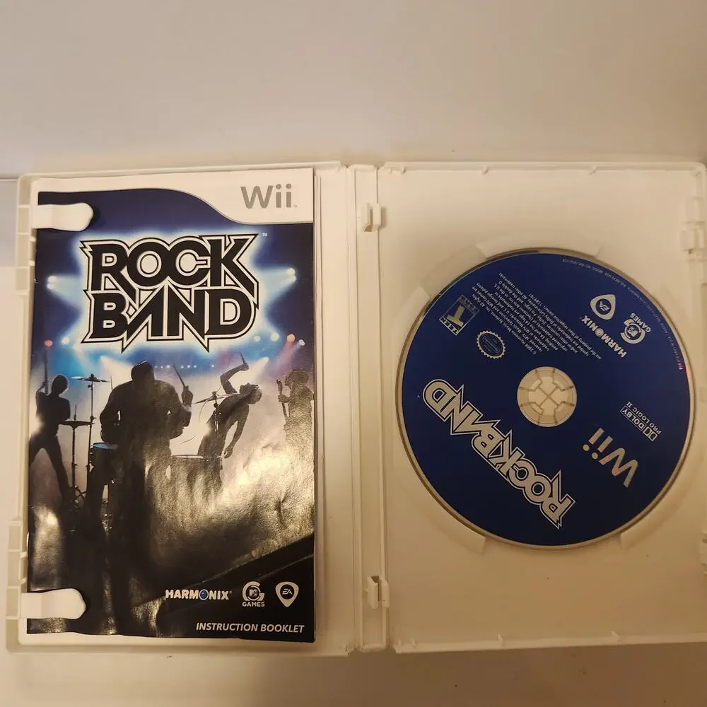 Wii Rock Band Video Game With Instruction Book Tested Works